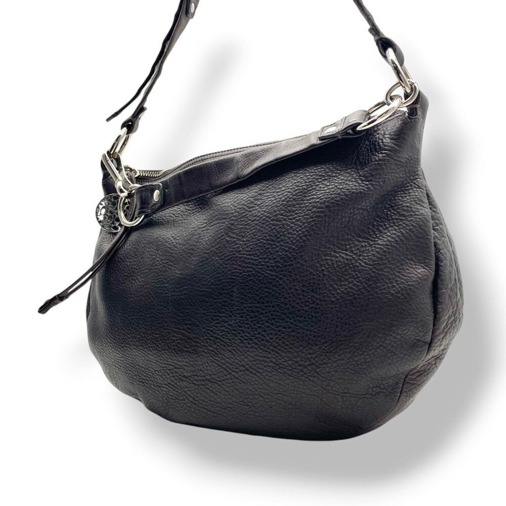 COACH Ali Leather Convertible Hobo Shoulder Bag, Dark Brown, Women's, S90